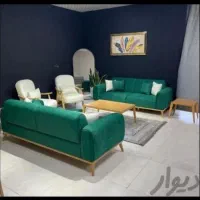 مبل مینی مال چوب روس پارچه نانو ضد لک فوم سرد