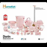 سرویس پلاستیک هوم کت ۵۸ پارچه رنگ طوسی