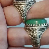 جفت انگشتر عقیق یمنی وسلیمانی قدیمی|کلکسیون اشیاء عتیقه|اهواز, زیتون کارگری|دیوار