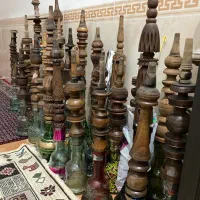 سلام وقت بخیر تعداد 32عدد قلیان همه از چوب گردو مو|صنایع دستی و سایر لوازم تزئینی|بانه, |دیوار