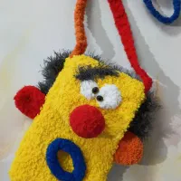 کیف موبایل و کوله پشتی قلاب بافی عروسکی