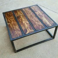 جلو مبلی و عسلی آهنی چوب و فلز مینیمال فوق حرفه ای