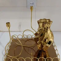 گلدان وسینی وجاشمعی