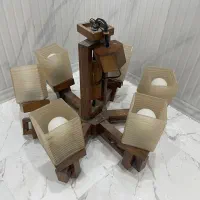 لوستر چوبی آویز|لوستر و چراغ آویز|اندیشه, اندیشه فاز ۳|دیوار