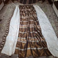 پرده کناری قهوه ای با کتیبه قیمت توافقی