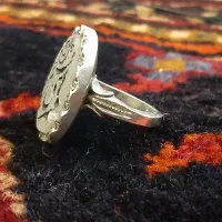 انگشتر نقره رکاب صفوی دستساز