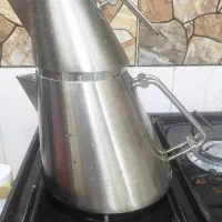 کتری قوری استیل در حد نو