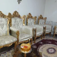 مبل سلطنتی ۹ نفره|مبلمان خانگی و میز عسلی|سنگر, |دیوار
