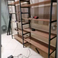 قفسه و رگال چوب و فلز