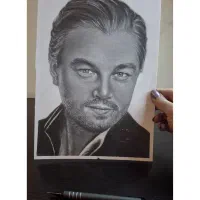 نقاشی چهره سیاهقلم ورنگی|تابلو، نقاشی، عکس|کرمان, |دیوار