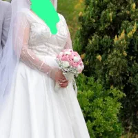 لباس عروس گیپورباژیپون طبقه ای . یک بارپوشیده شده|لباس|آستارا, |دیوار