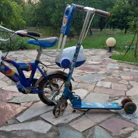 فروش یک عدد دوچرخه برای خردسالان به همراه اسکوتر|دوچرخه، اسکیت، اسکوتر|قائم‌شهر, |دیوار