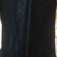چادرطرح دار مشکی مجلسی قد ۱۶۰