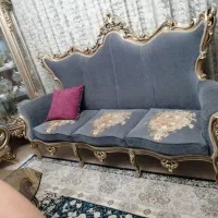 مبل استیل 9نفره +یک عدد شزلون+یک عدد ویترین|مبلمان خانگی و میز عسلی|کرج, شهرک ولیعصر|دیوار