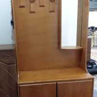 جالباسی و جاکفشی دوکاره با آینه ( جادار و تمیز )|جاکفشی، کمد، دراور|تهران, حکیمیه|دیوار