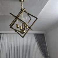 لوستر فلزی طلایی|لوستر و چراغ آویز|مشهد, مصلی (کارمندان اول)|دیوار