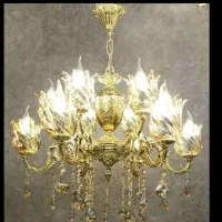 فروش لوستر برنز با کریستال تراش