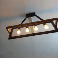 لوستر چوبی و فلزی
