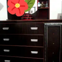 تخت و تشک و دراور با میز تلویزیون