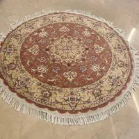 قالیچه گرد تبریز گل ابریشم قطر ۱/۵|فرش|تهران, دروس|دیوار
