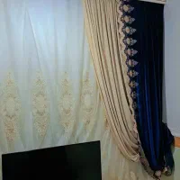 پرده|پرده، رانر، رومیزی|کاکی, |دیوار