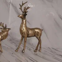 دو عدد آهوی برنز و جای دستمال|مجسمه، تندیس، ماکت|اهر, |دیوار