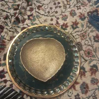 سینی نقش شکارگاه وجای تنقلات برنجی نسبتا سنگین