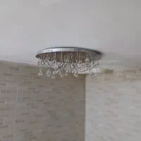 لوستر  آینه ای با گوی کریستالی قدیمی|لوستر و چراغ آویز|تهران, اسکندری|دیوار