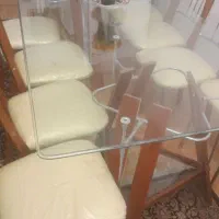 میز نهارخوری هشت نفره سالم|میز و صندلی غذاخوری|رشت, خمیران زاهدان|دیوار