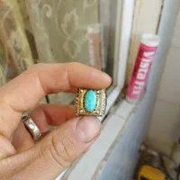 انگشتر فیروزه نیشابور و عقیق