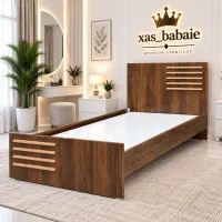 تخت تک نفره شایلین قهوه‌ای (صنایع چوبی خاص)