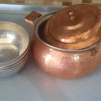 قابلمه و کاسه آبگوشت خوری مسی