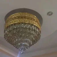 دو عددلوسترقطر۹۰ و۴۰ درحدنو و ساعت خیلی قدیمی برنز