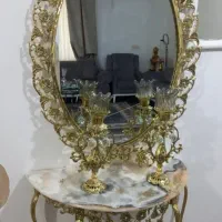 آینه و شمعدان برنز اصل