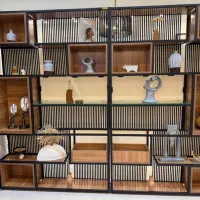 قفسه بزرگ چوب و فرفورژه