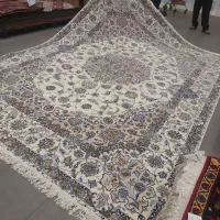 فرش دستباف(بساک)۱۲متری کرک ابریشم نایین اصفهان۵۰رج