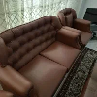 مبل چرمی نیم ست اداری نو|مبلمان اداری|تبریز, |دیوار