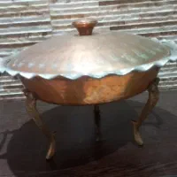 ظرف مسی پایه دارمناسب دکور نونو استفاده نشده