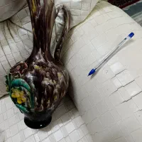 پارچ سفالی آنتیک و بسیار زیباقدیمی|کلکسیون اشیاء عتیقه|لاهیجان, کوی خزر|دیوار