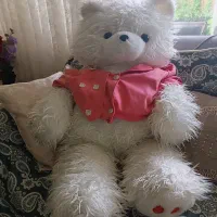 خرس عروسکی سفید سایز بزرگ|اسباب‌بازی بچه|رشت, حمیدیان|دیوار