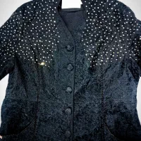 کت شلوار سنگ دوزی مجلسی نو۶تکه مانتوکیف شال نگینی