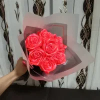 ربانی صورتی|گل مصنوعی|خاش, |دیوار