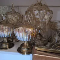 سرویس کامل پذیرایی شامپاینی پایه آنتیک خارجی|ظروف سرو و پذیرایی|قم, زنبیل آباد|دیوار