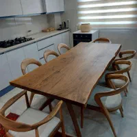 میزناهارخوری ۸ نفره تمام چوب گردو اصل کار دست|میز و صندلی غذاخوری|تهران, الهیه|دیوار