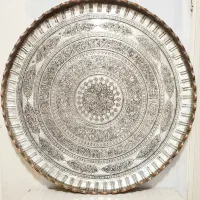 مجمع، کاسه، سماور صحرایی مسی قدیمی عتیقه