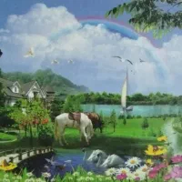 فروش منظره و آیه وان یکاد|تابلو، نقاشی، عکس|آباده, |دیوار