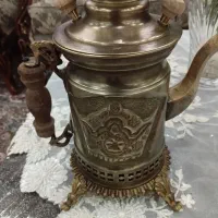 سرویس چای خوری با سماور ذغالی