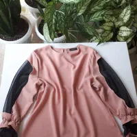 شومیز آستین حریر جنس کرپ ۳ ایکس لارج با رنگی ملیح