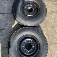 لاستیک نیسان سایز ۷۵۰/۱۶ کامل با رینگ درحد