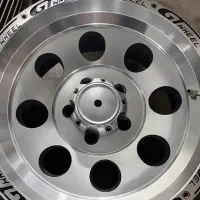 5 عدد رینگ GT آلومینیومی ۵ پیچ پهنا ۸ اینچ درحد نو